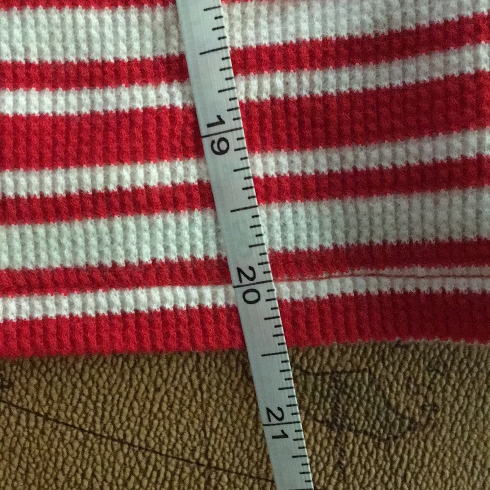 Pink Victoria’s Secret Red and White Striped Comfy Oversized Pajama Set - Picture 9 of 11